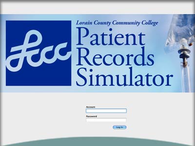 Interactive learning simulation: Lorain County Community College Patient Records Simulator