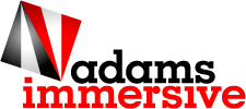 Adams Immersive (logo with interactive 3D effects)